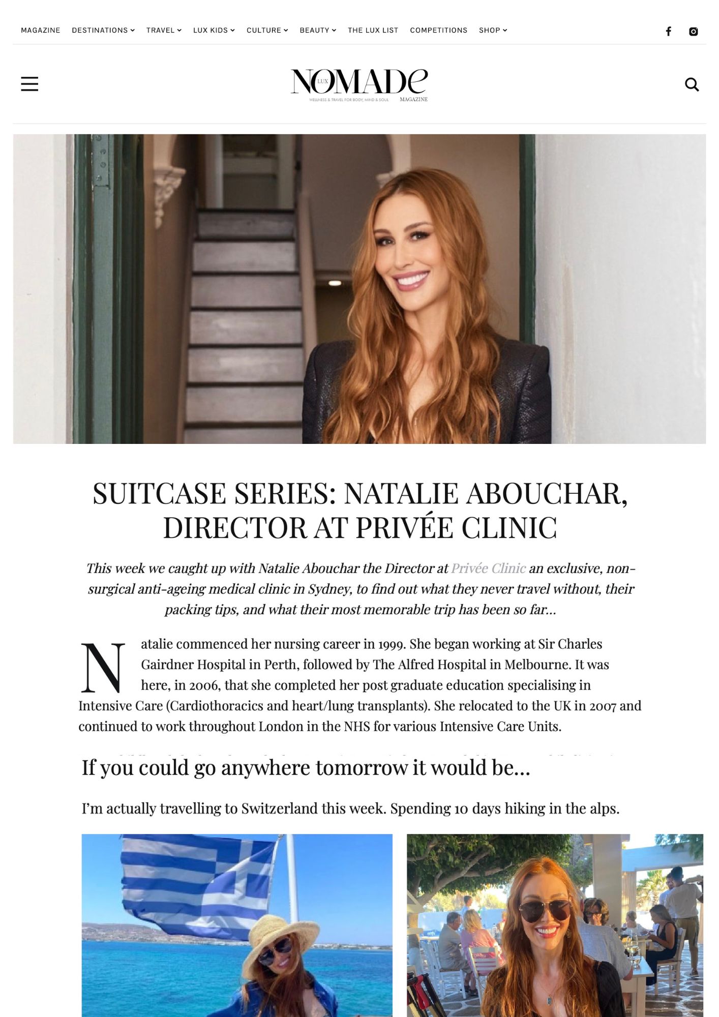 press article natalie profile suitcase series